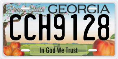GA license plate CCH9128
