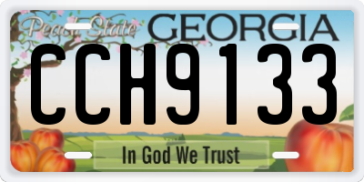 GA license plate CCH9133