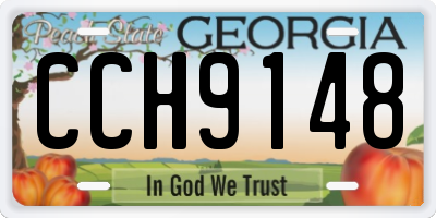 GA license plate CCH9148