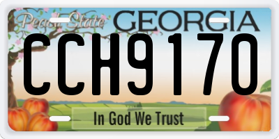 GA license plate CCH9170