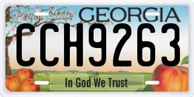 GA license plate CCH9263
