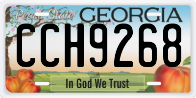 GA license plate CCH9268