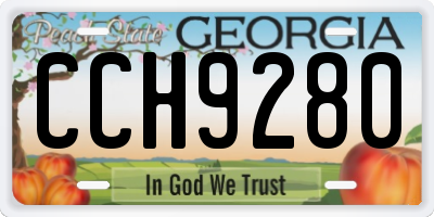 GA license plate CCH9280