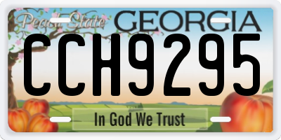 GA license plate CCH9295