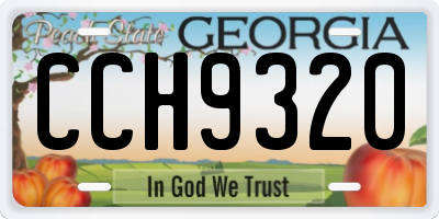 GA license plate CCH9320