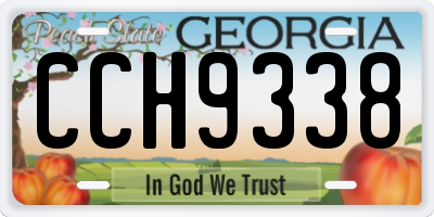 GA license plate CCH9338