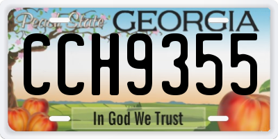 GA license plate CCH9355
