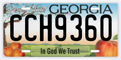 GA license plate CCH9360