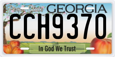 GA license plate CCH9370
