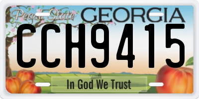 GA license plate CCH9415