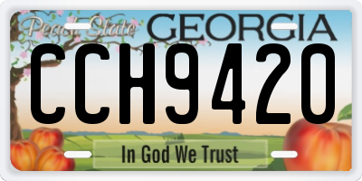 GA license plate CCH9420
