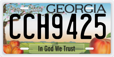 GA license plate CCH9425