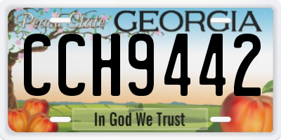 GA license plate CCH9442