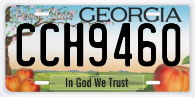 GA license plate CCH9460