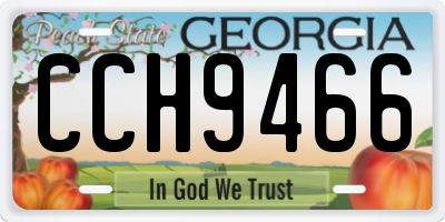 GA license plate CCH9466