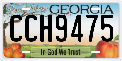 GA license plate CCH9475