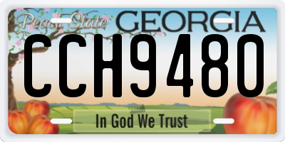 GA license plate CCH9480