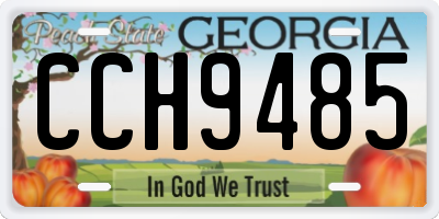 GA license plate CCH9485