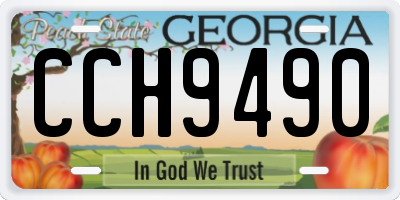 GA license plate CCH9490