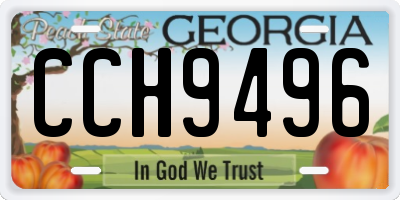 GA license plate CCH9496