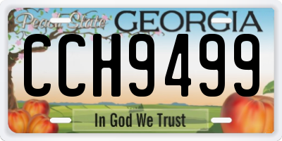 GA license plate CCH9499