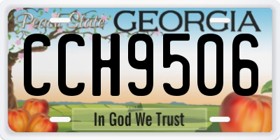 GA license plate CCH9506