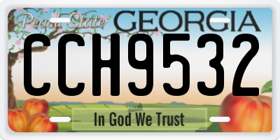 GA license plate CCH9532