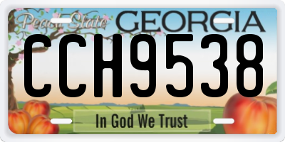 GA license plate CCH9538