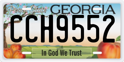 GA license plate CCH9552