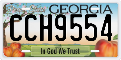 GA license plate CCH9554