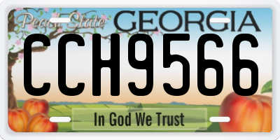 GA license plate CCH9566