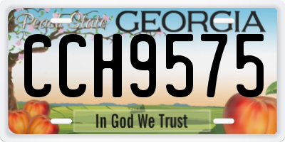 GA license plate CCH9575