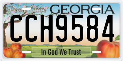 GA license plate CCH9584