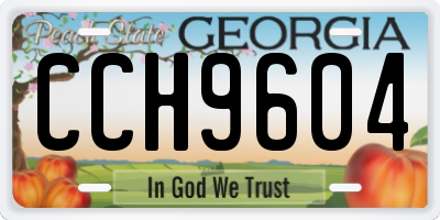 GA license plate CCH9604