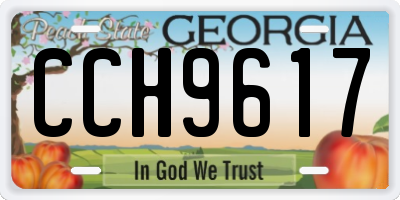 GA license plate CCH9617
