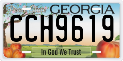 GA license plate CCH9619