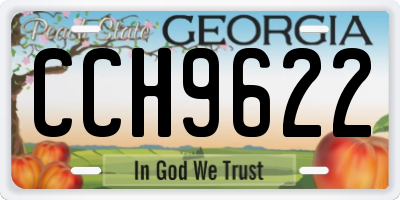 GA license plate CCH9622