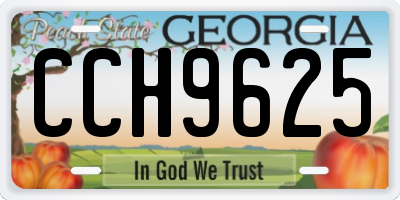 GA license plate CCH9625