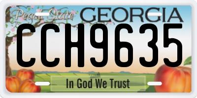 GA license plate CCH9635