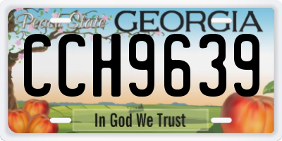 GA license plate CCH9639
