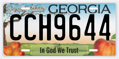 GA license plate CCH9644