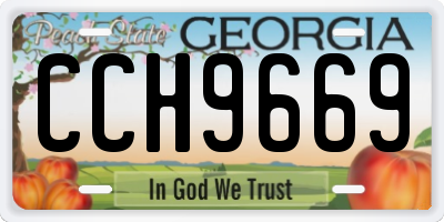 GA license plate CCH9669