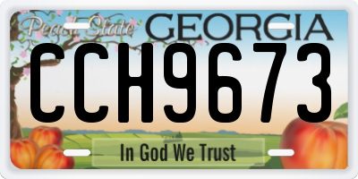 GA license plate CCH9673