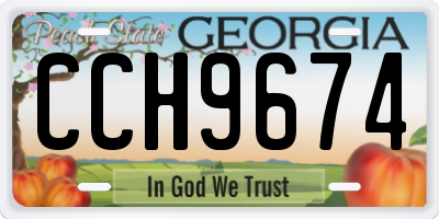 GA license plate CCH9674