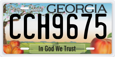GA license plate CCH9675