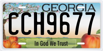 GA license plate CCH9677