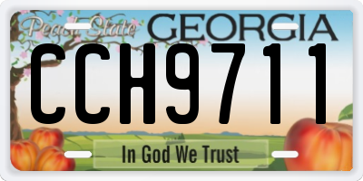 GA license plate CCH9711