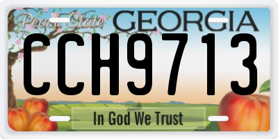 GA license plate CCH9713