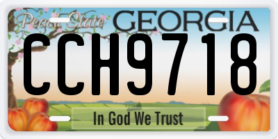 GA license plate CCH9718