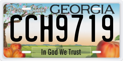 GA license plate CCH9719